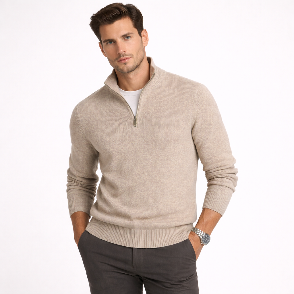 VogeLuxe | Men’s Speckled Knit Crewneck Sweater