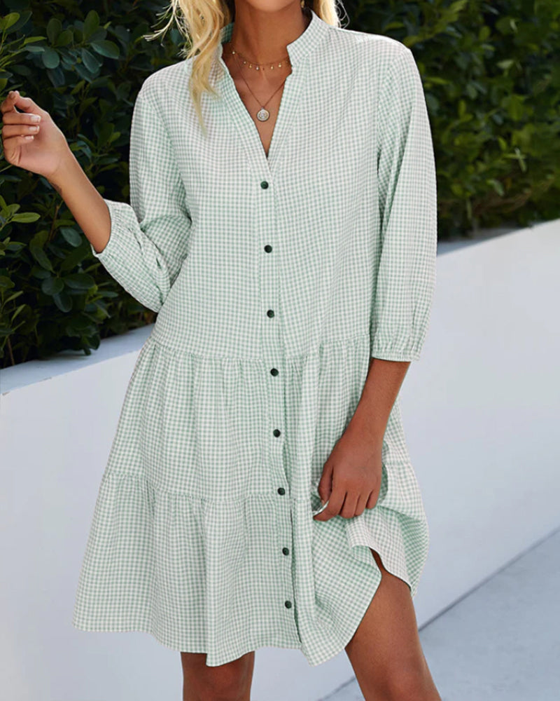 Lightweight Checked Sundress for Women