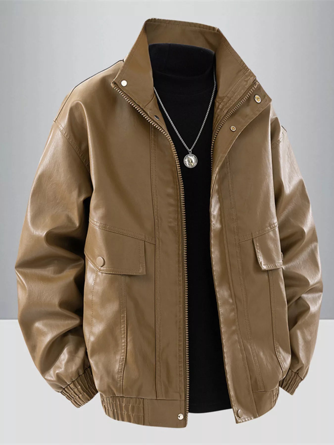 Relaxed Fit Men's Casual Zip Jacket