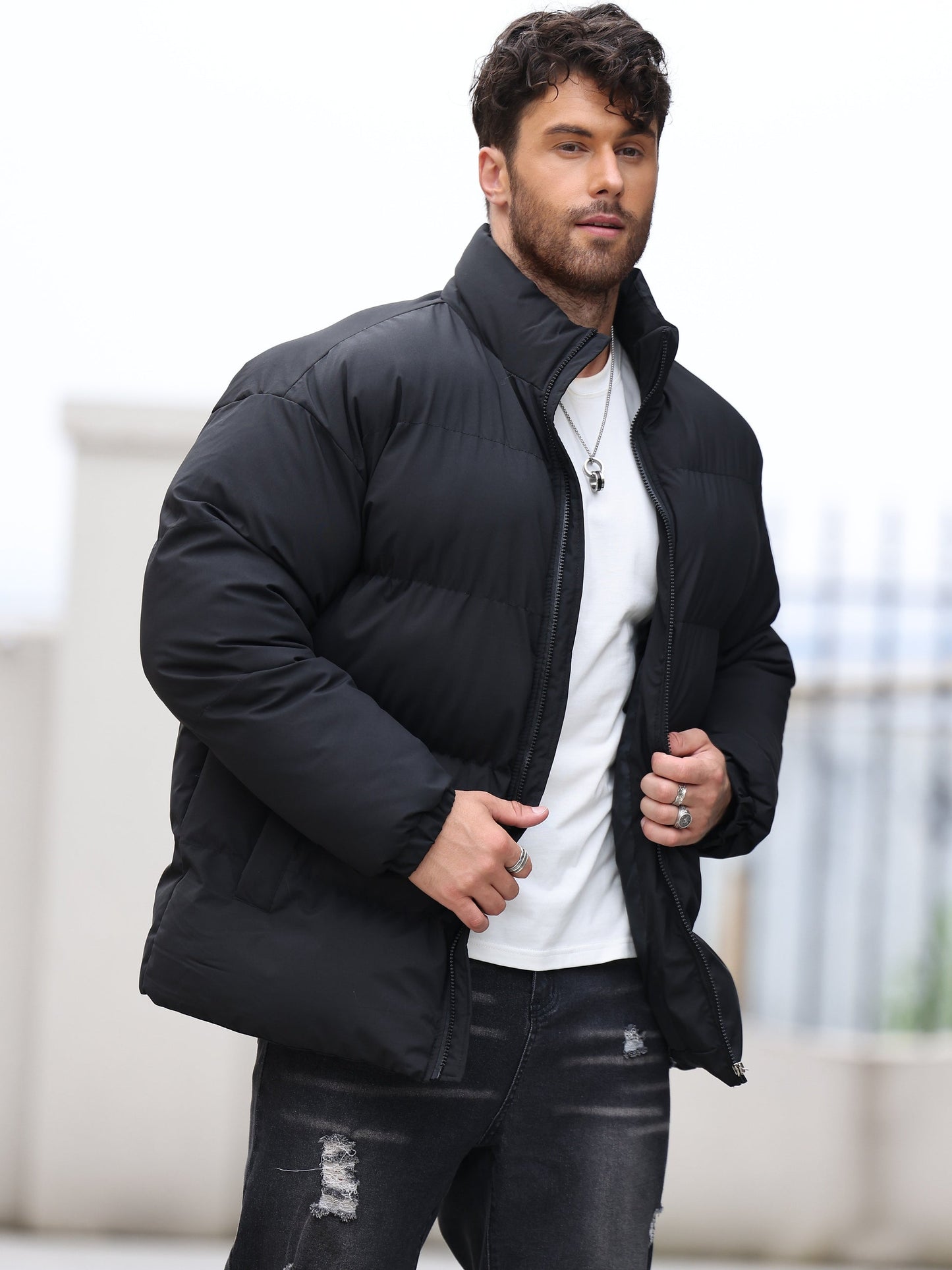 Comfy Insulated Water Resistant Mens Winter Coat - BritishElegance