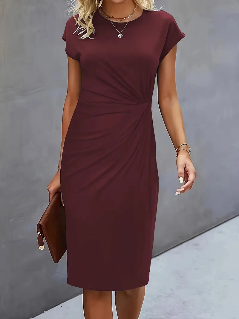Elegant Ladies' Scoop Neck Casual Dress