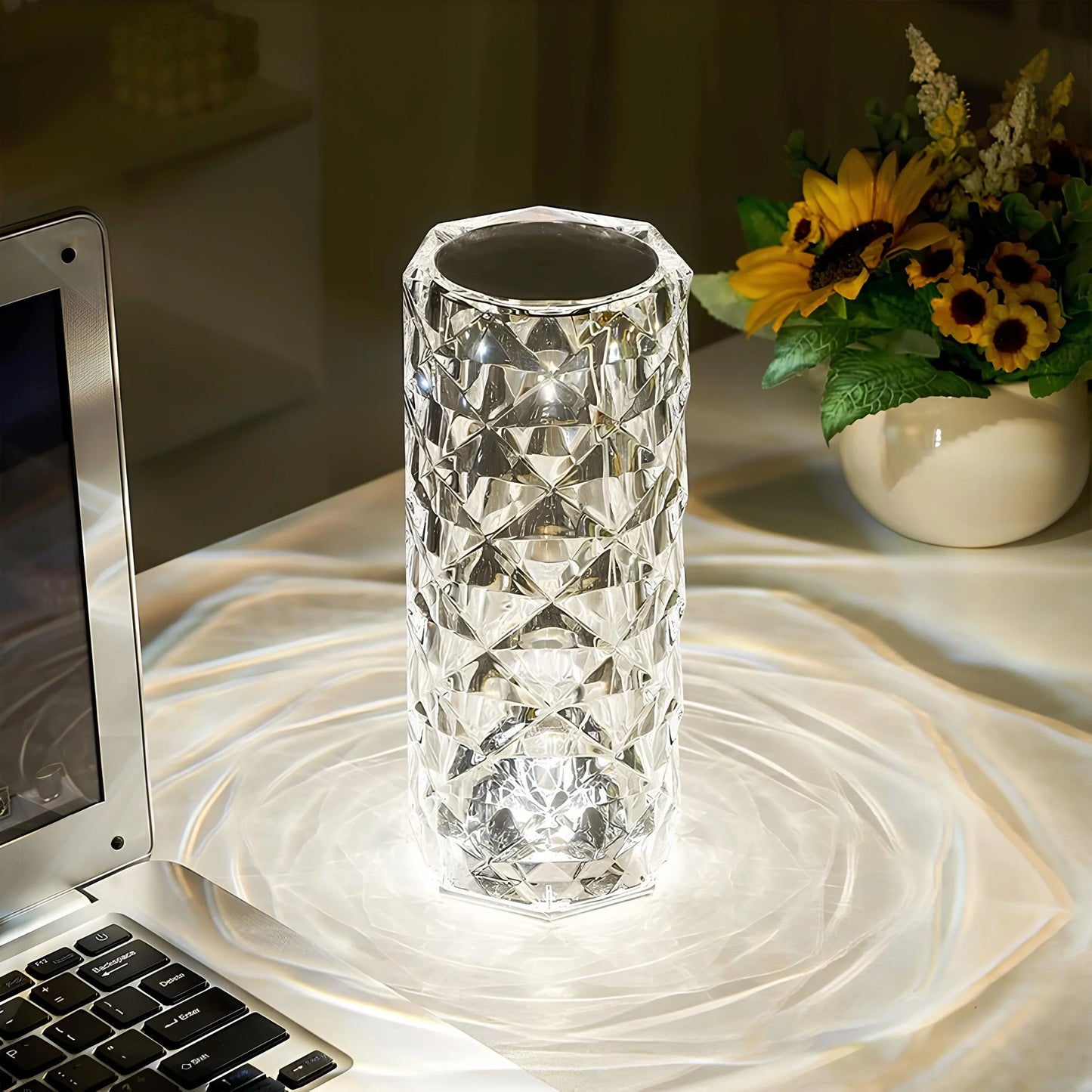 Stylish Glass Desk Lamp with Adjustable Lighting - VogeLuxe
