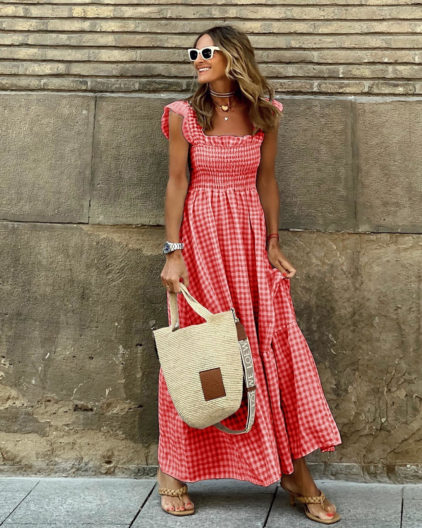Beautiful Floral Ruffled Long Maxi Dress