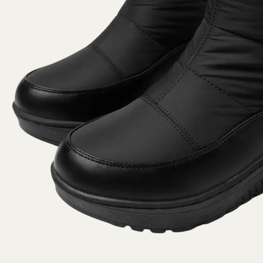 VogeLuxe | Women’s Puffy Winter Boots with Faux Fur Collar