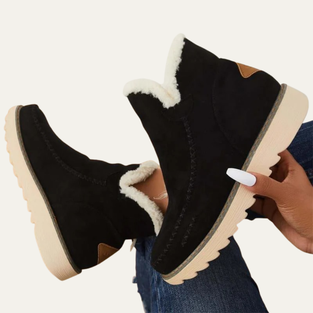 VogeLuxe | Women’s Short Winter Boots with Suede Look