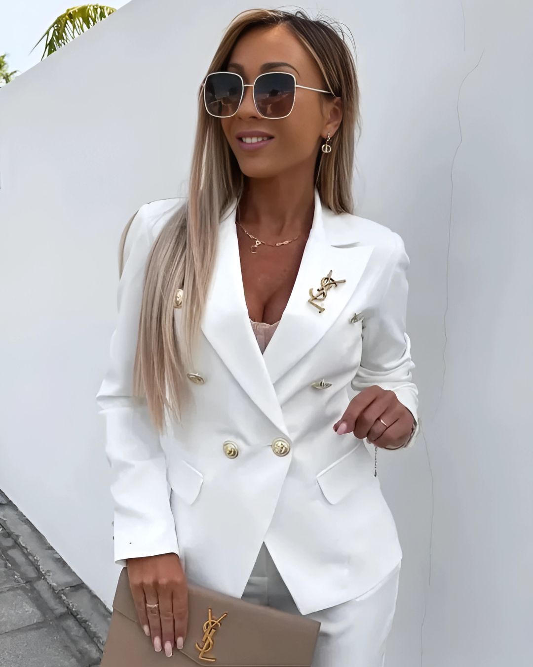 Classic Fit Women's Double Breasted Business Suit