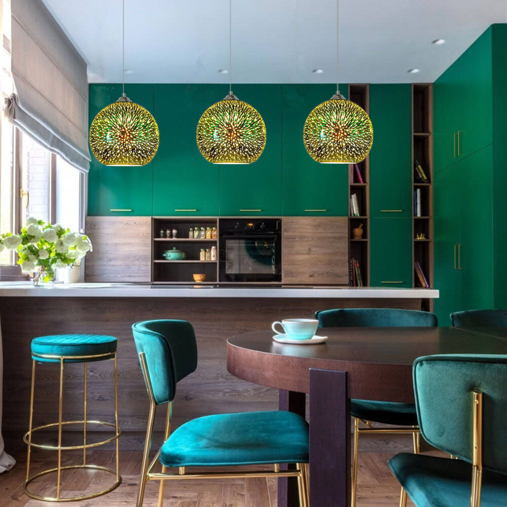 Vibrant 3D Glass Pendant Lamp - Stylish Hanging Light