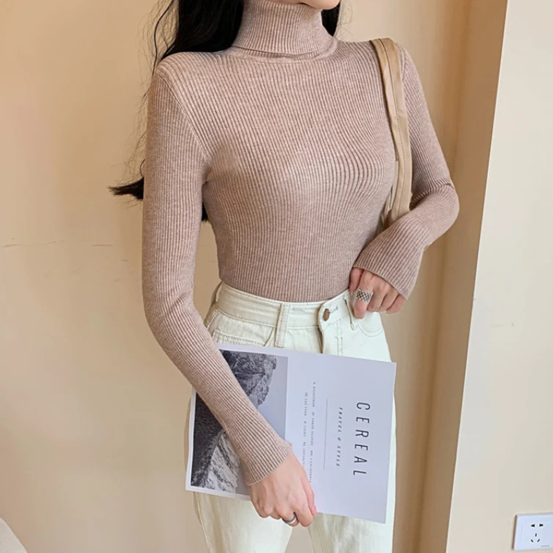 Cozy Fit Women's Winter Turtleneck Jumper Sweater