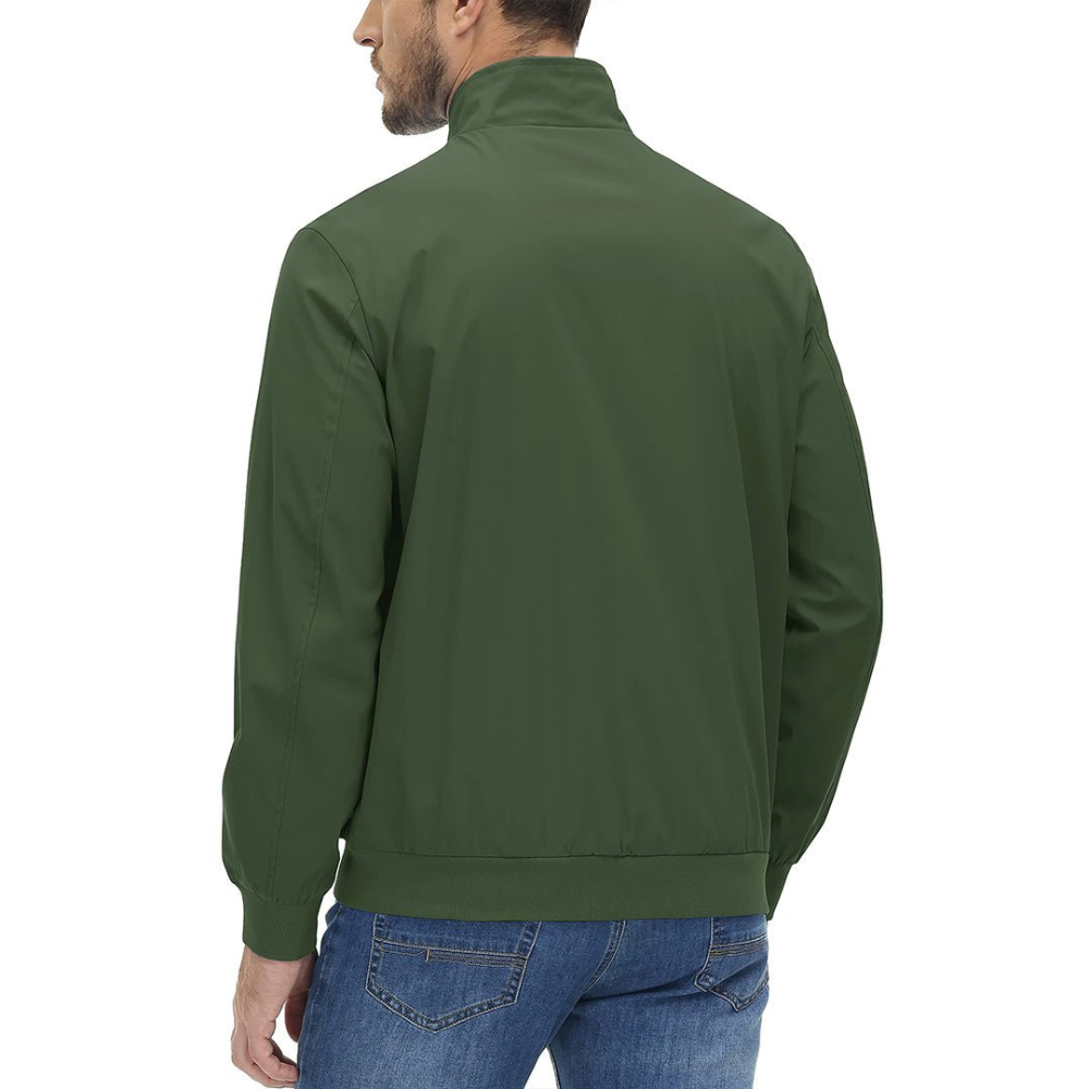 VogeLuxe | Men’s Minimalist Zip Front Blouson Jacket