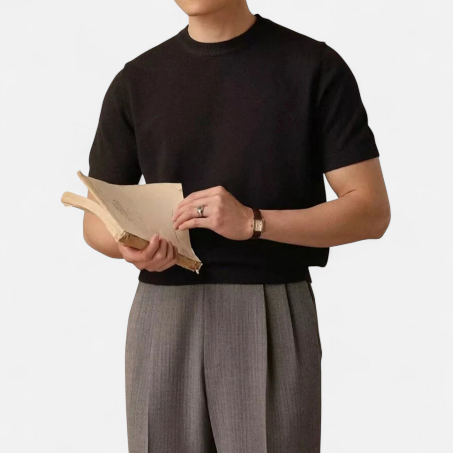 VogeLuxe | Men's Fitted Crew Neck Tee