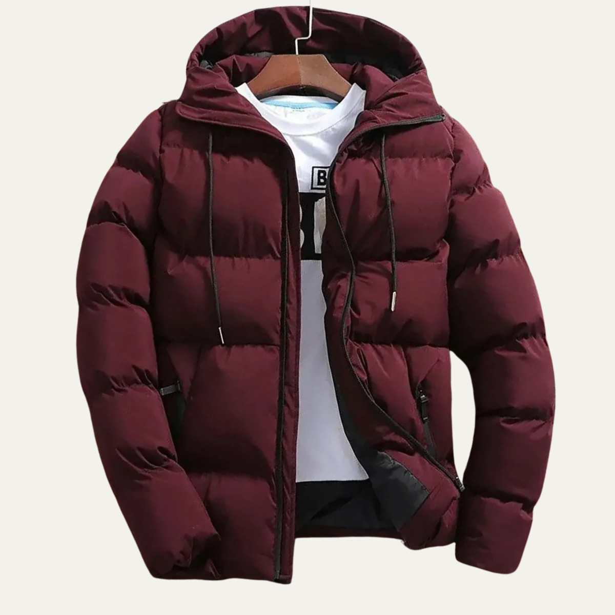 VogeLuxe | Men’s Warm Winter Quilted Hooded Puffer Jacket