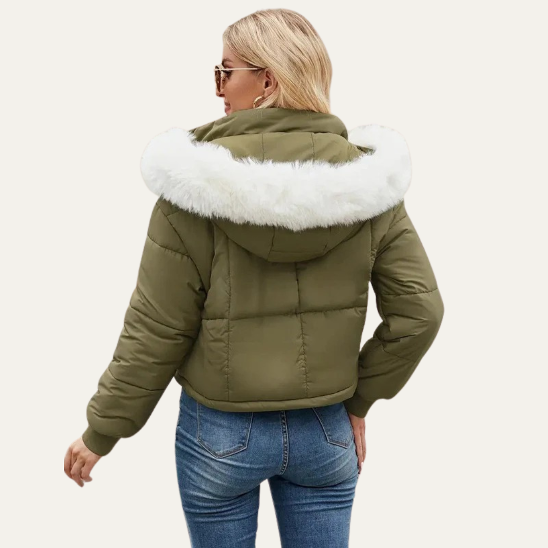 VogeLuxe | Women’s Warm Cropped Puffer Jacket