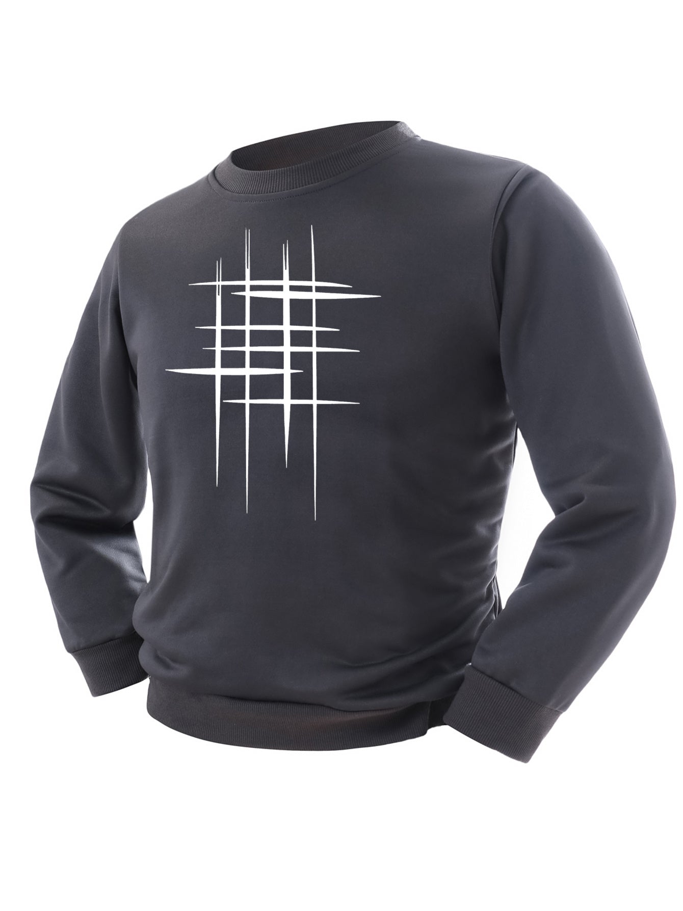 Cozy Large Geometric Knit Winter Sweatshirt