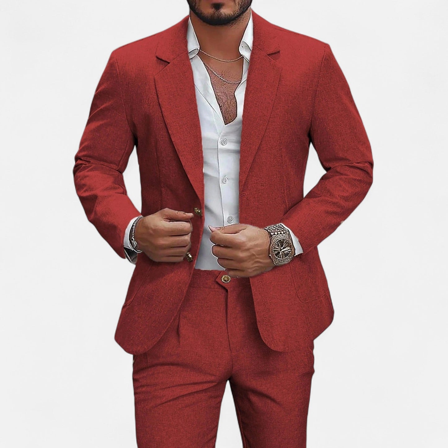 Classic Fit Men's Blazer and Pants Set