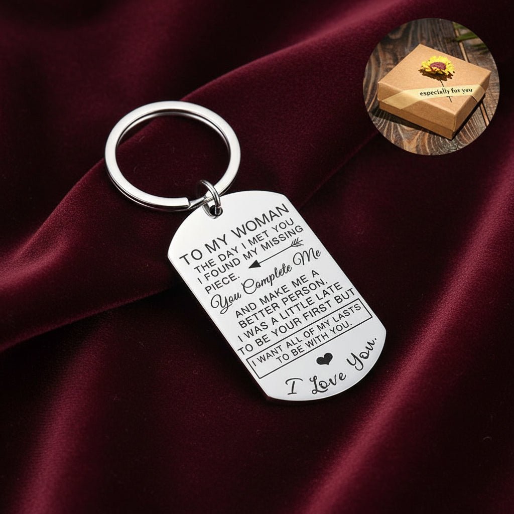 Personalized Couple Keychain Stainless Steel