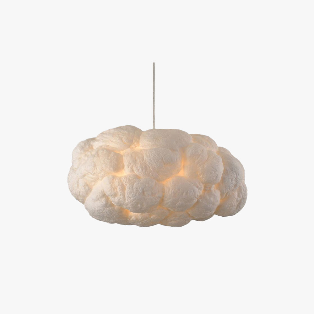 Soft White Fabric LED Hanging Light - VogeLuxe
