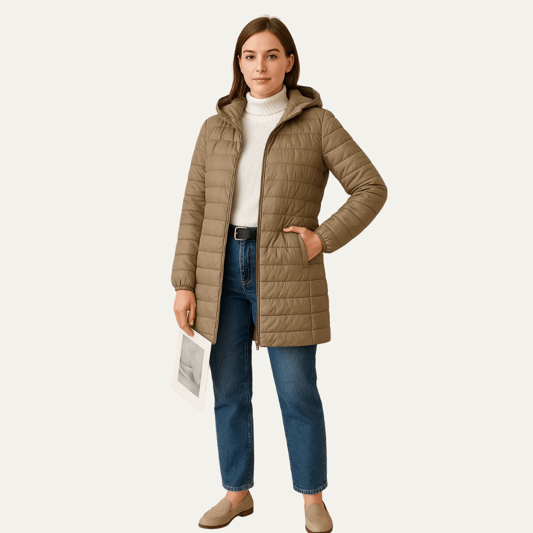 VogeLuxe | Women’s Quilted Mid Length Puffer