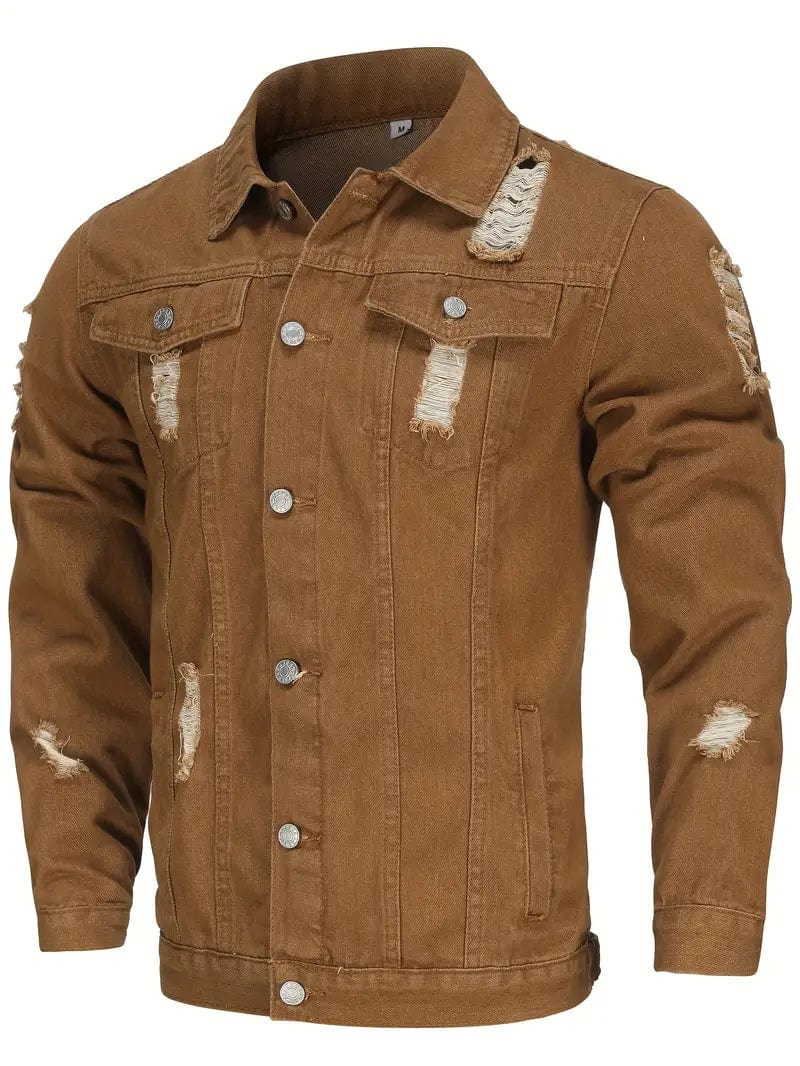 Relaxed Fit Denim Casual Jacket - VogeLuxe