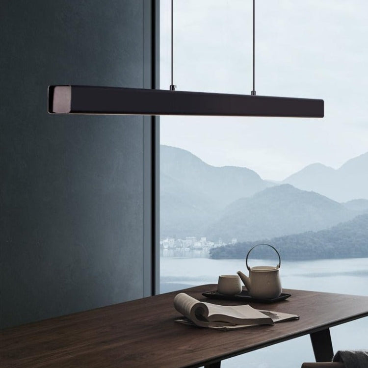 Modern Linear LED Pendant Light In Black Or Brown