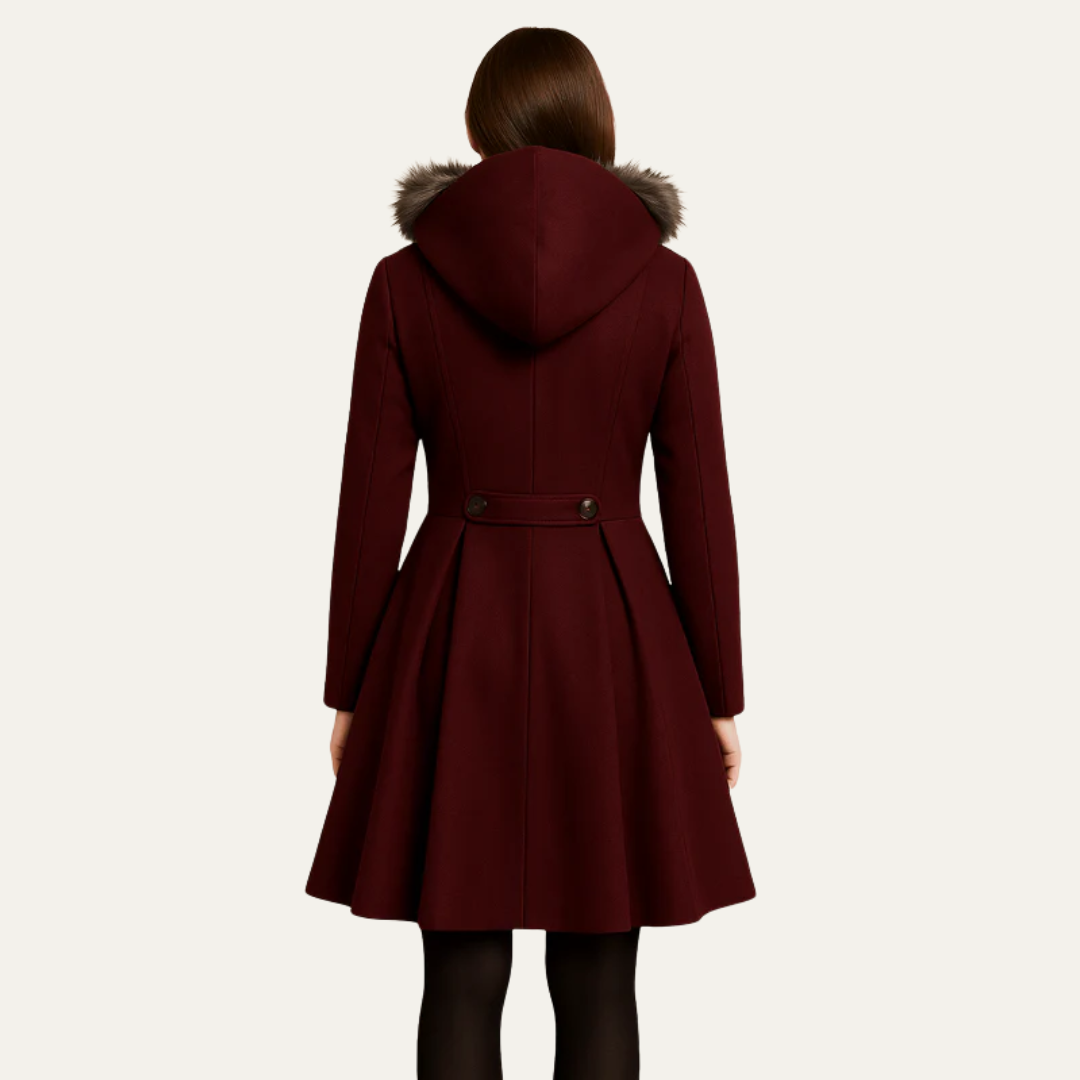 VogeLuxe | Women’s Fit and Flare Double-Breasted Coat