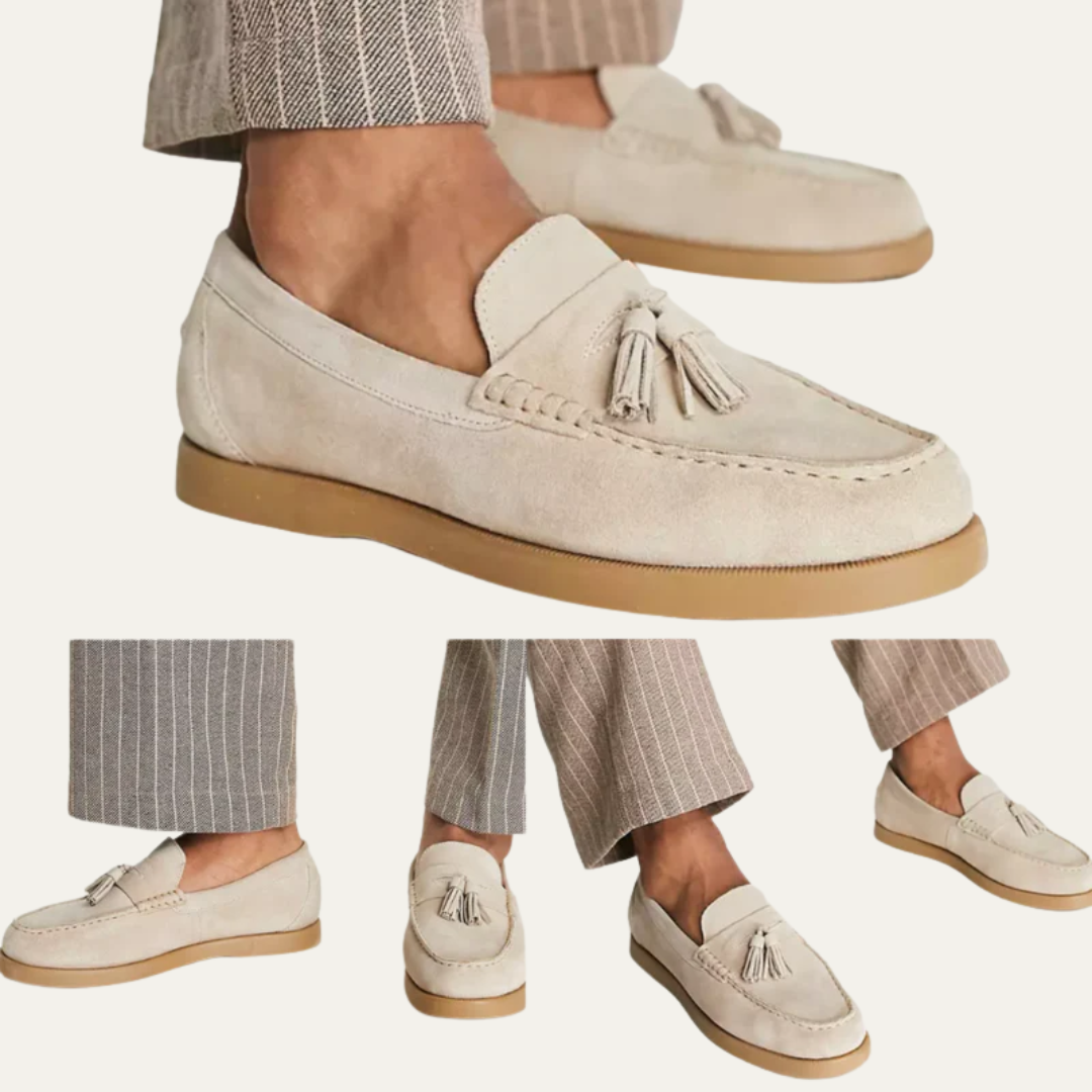 VogeLuxe | Men’s Suede Tassel Moccasin Loafers