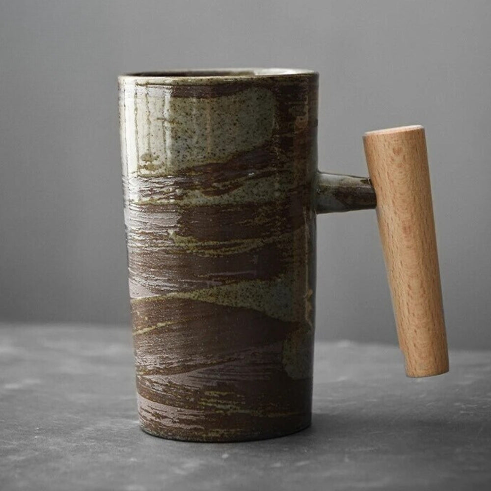 Earthy Ceramic Coffee Mugs Natural Collection