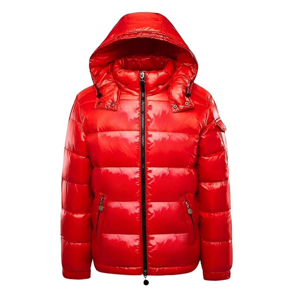 VogeLuxe | Men’s Winter Glossy Hooded Puffer Jacket
