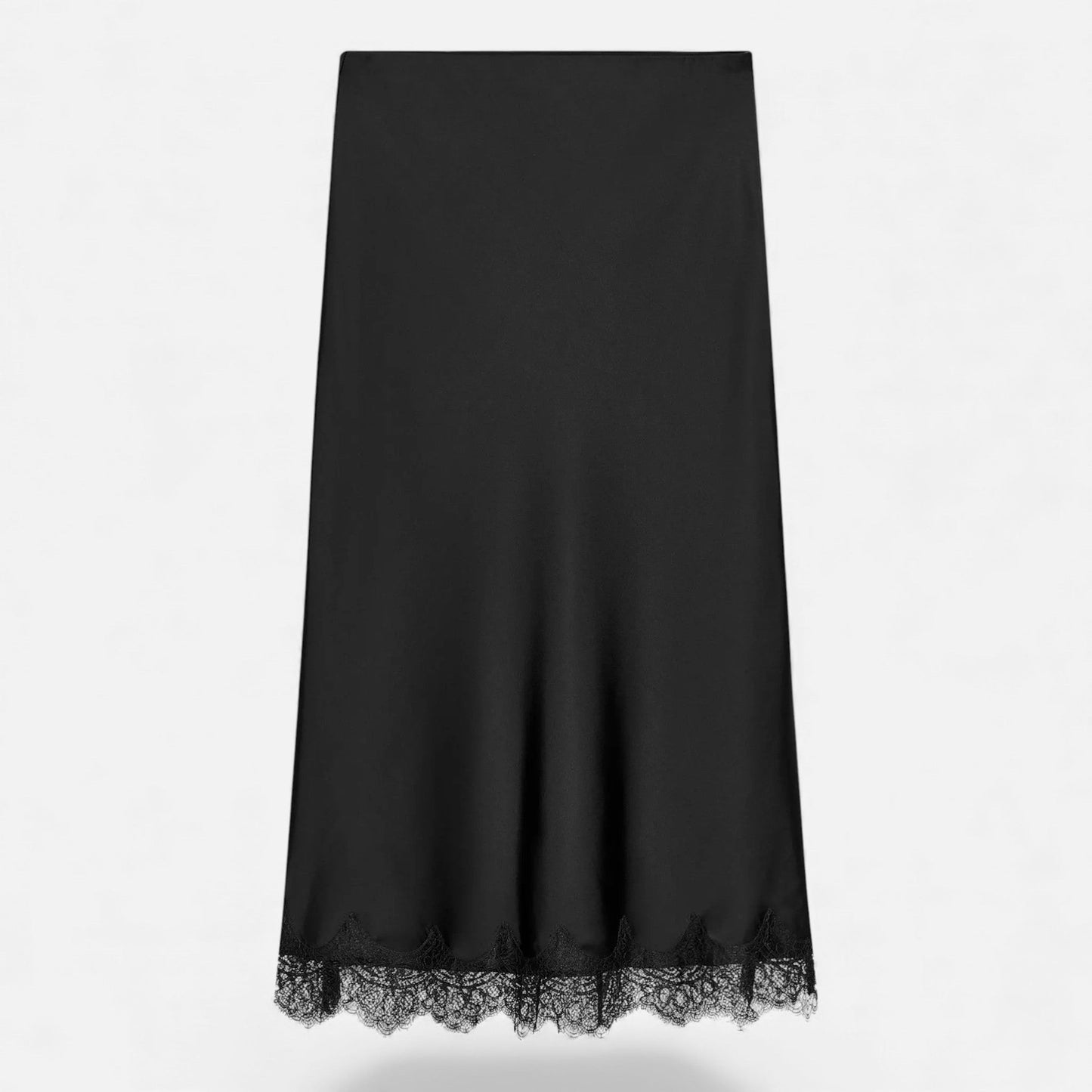 Luxury Satin Midi Skirt for Women