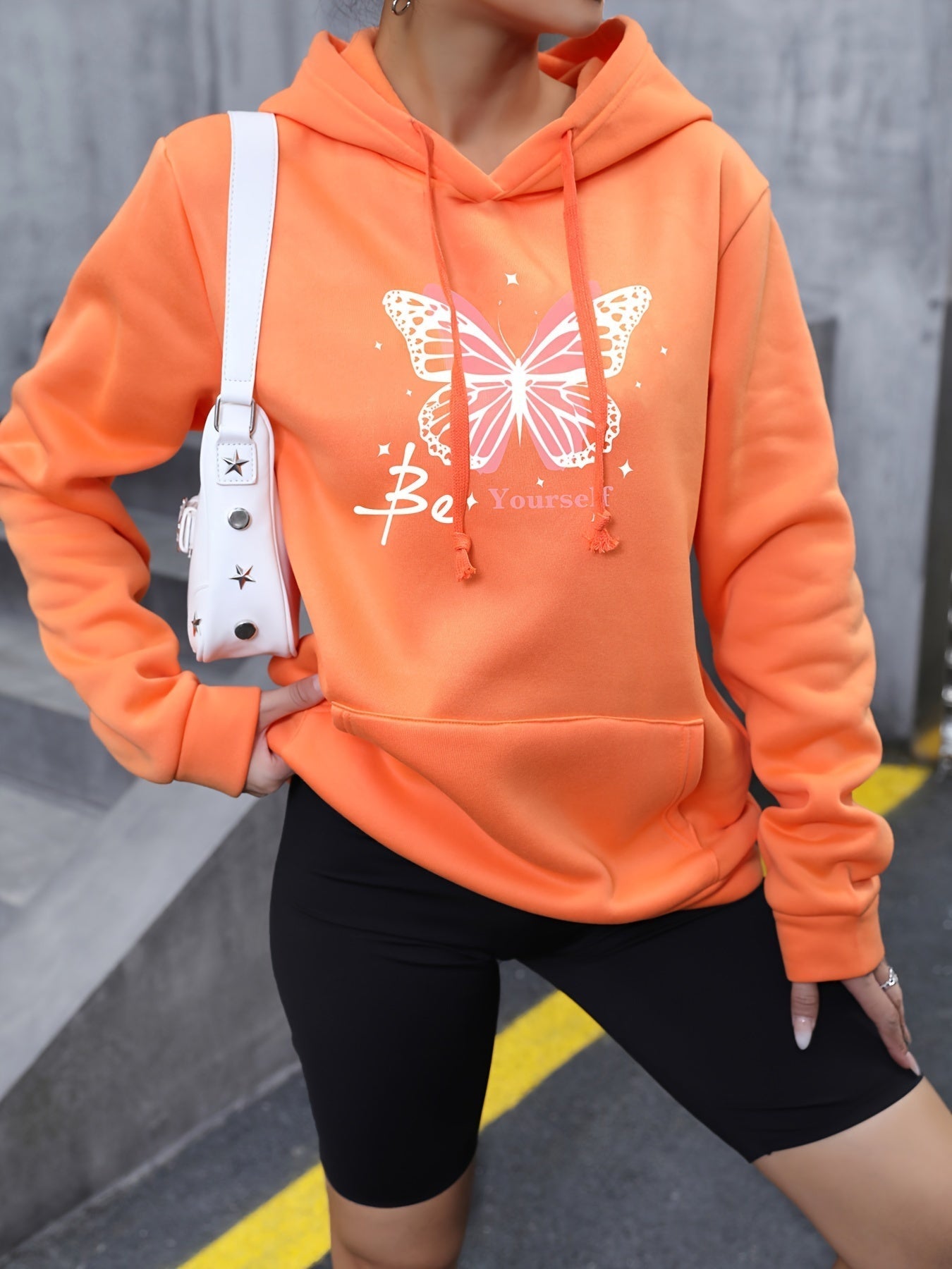 Relaxed Fit Women's Hoodie with Fun Graphic Pocket