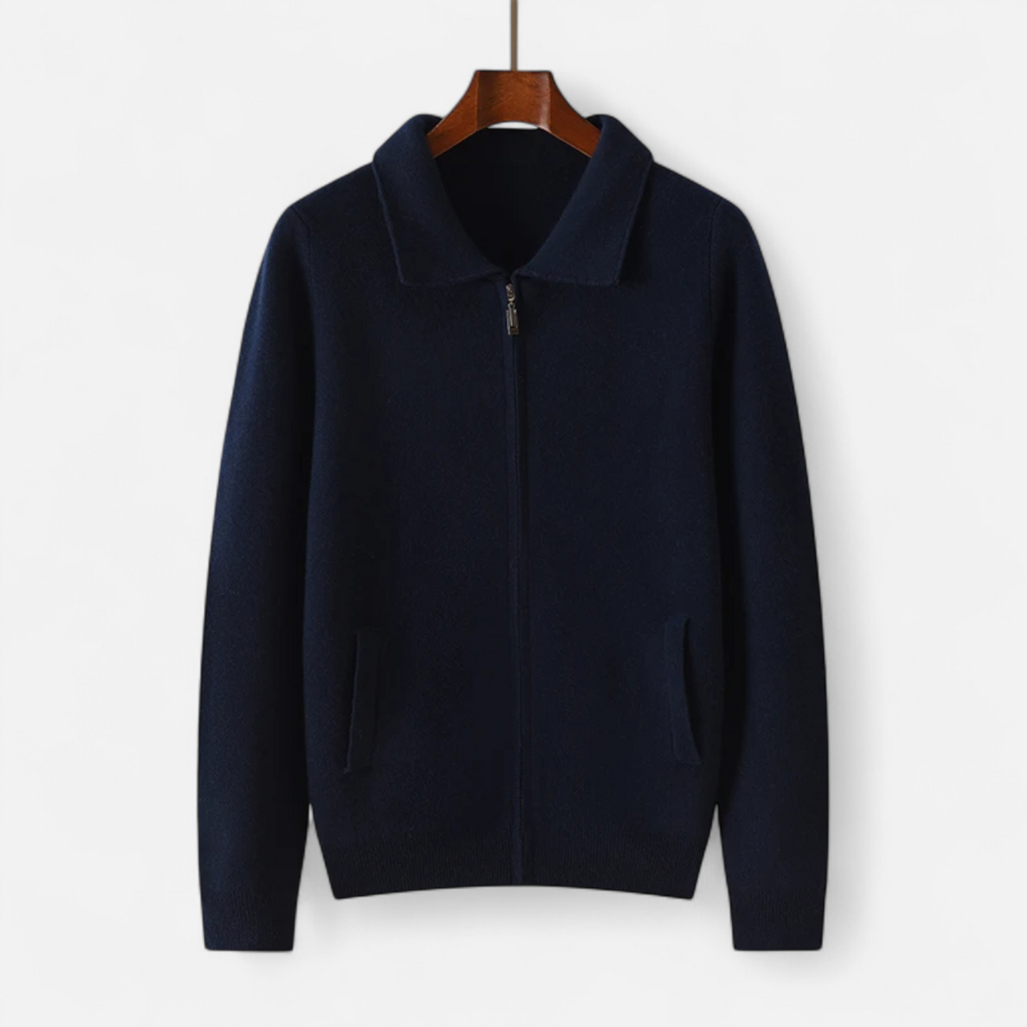 Luxury Men's Cashmere Blend Zip Sweater