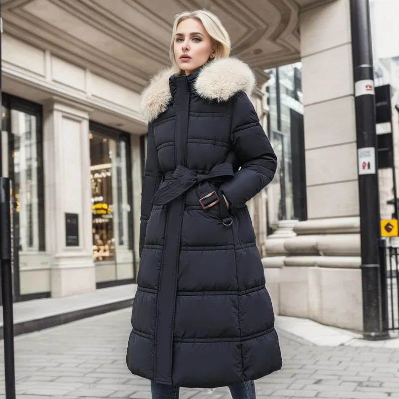 Cozy Waterproof Women's Winter Parka with Faux Fur Trim