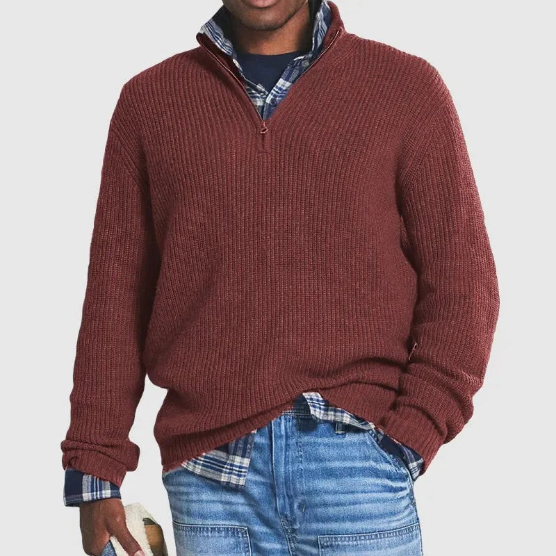 Cozy Zip Up Sweater For Men