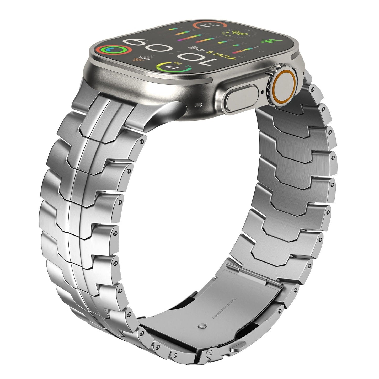 Comfortable Titanium Apple Watch Strap with Secure Buckle