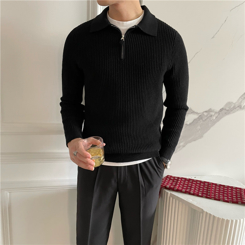 Soft Men's Cotton Half Zip Sweater