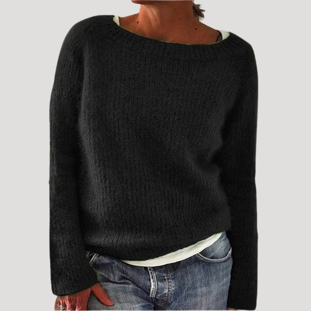 Comfy Casual Women's Crew Neck Sweater