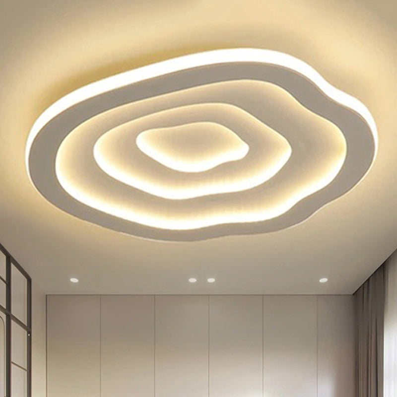 Stylish Curved Acrylic Ceiling Lamp with Soft White LED