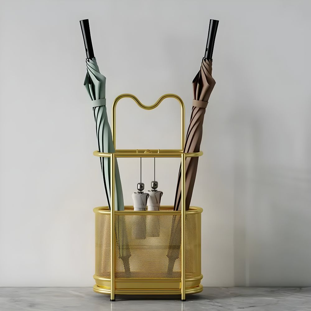 Sturdy Metal Umbrella Holder With Water Catcher Tray