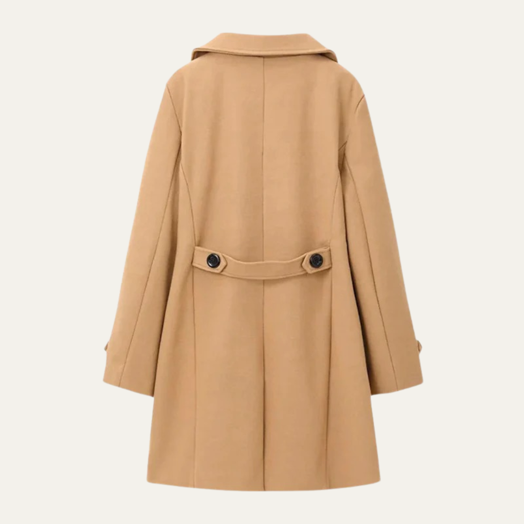 VogeLuxe | Men's Double-Breasted Mid-Length Peacoat