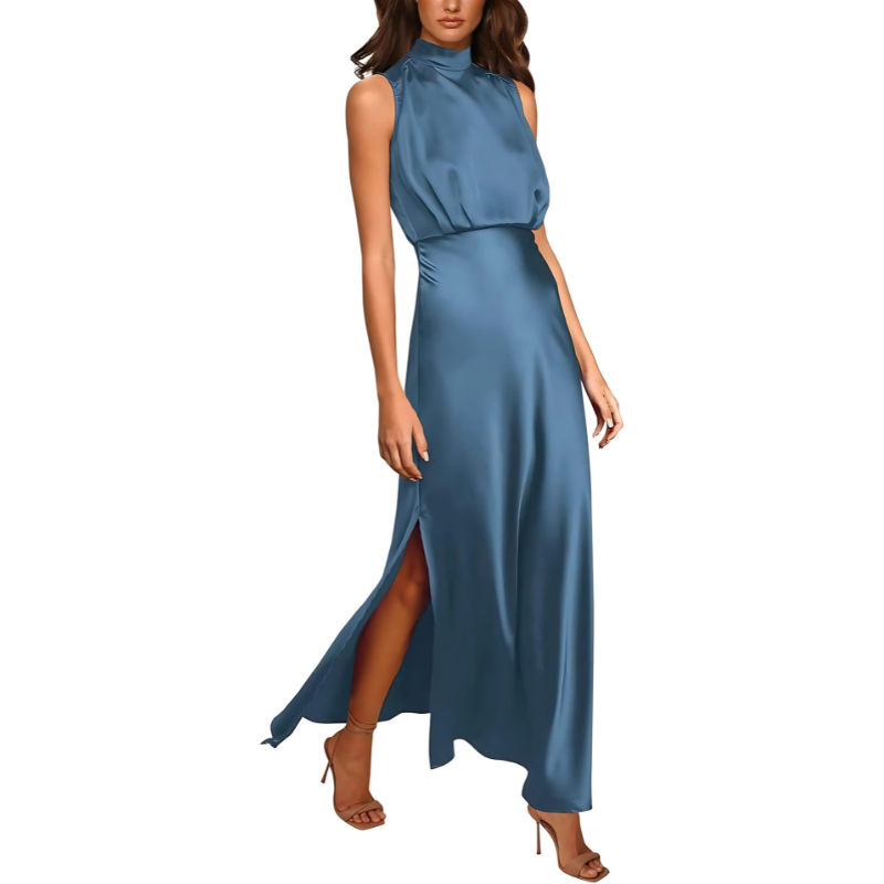 Luxurious Long Silk Evening Gown