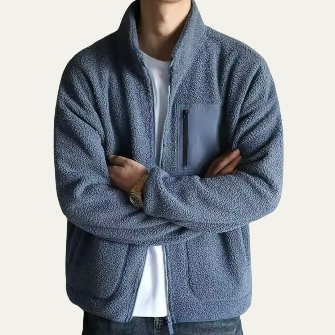 VogeLuxe | Men’s Warm Cozy Full Zip Fleece Jacket