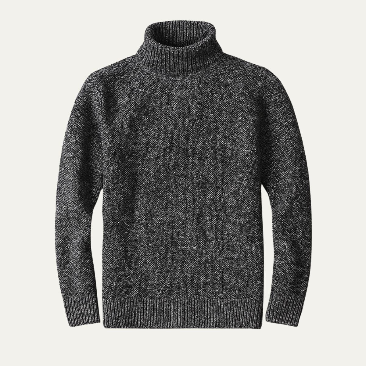 VogeLuxe | Men’s Fitted Micro Textured Turtleneck Sweater