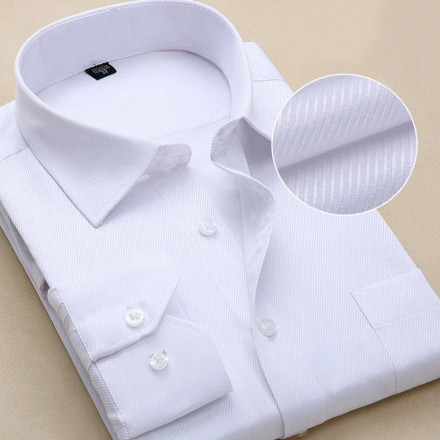 Classic Mens Dress Shirt Long Sleeve Easy Care