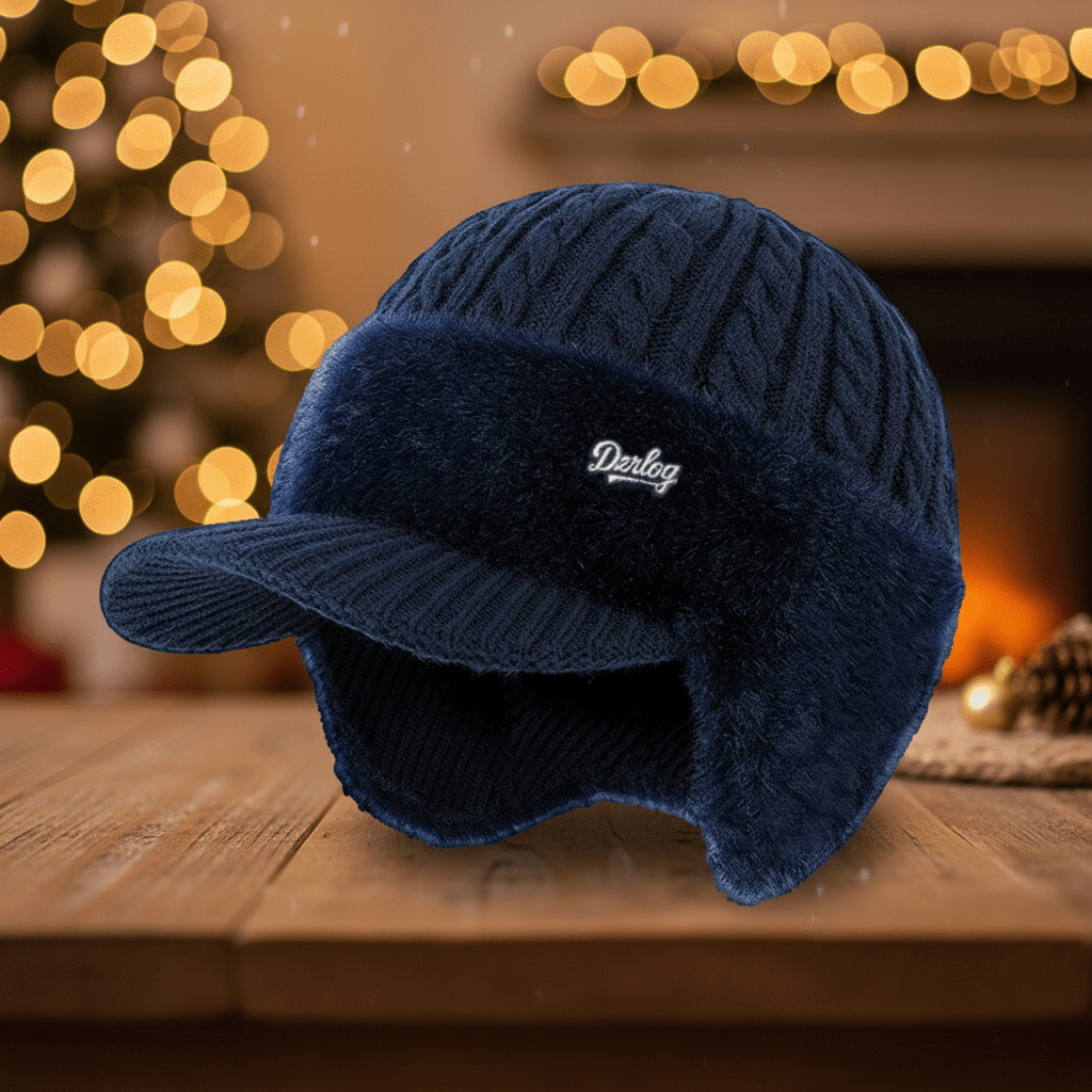 Warm Faux Fur Lined Winter Beanie Hat