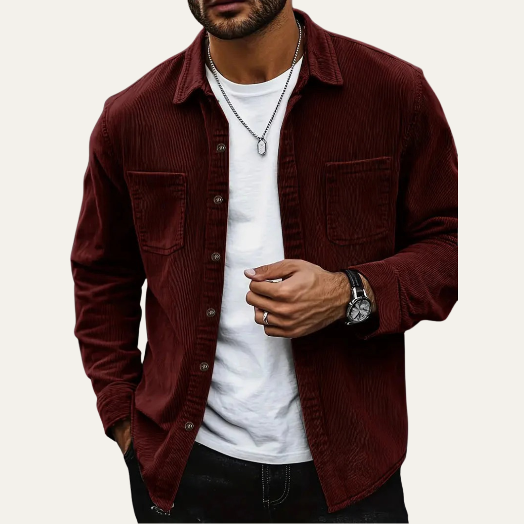 VogeLuxe | Men’s Textured Corduroy Shacket