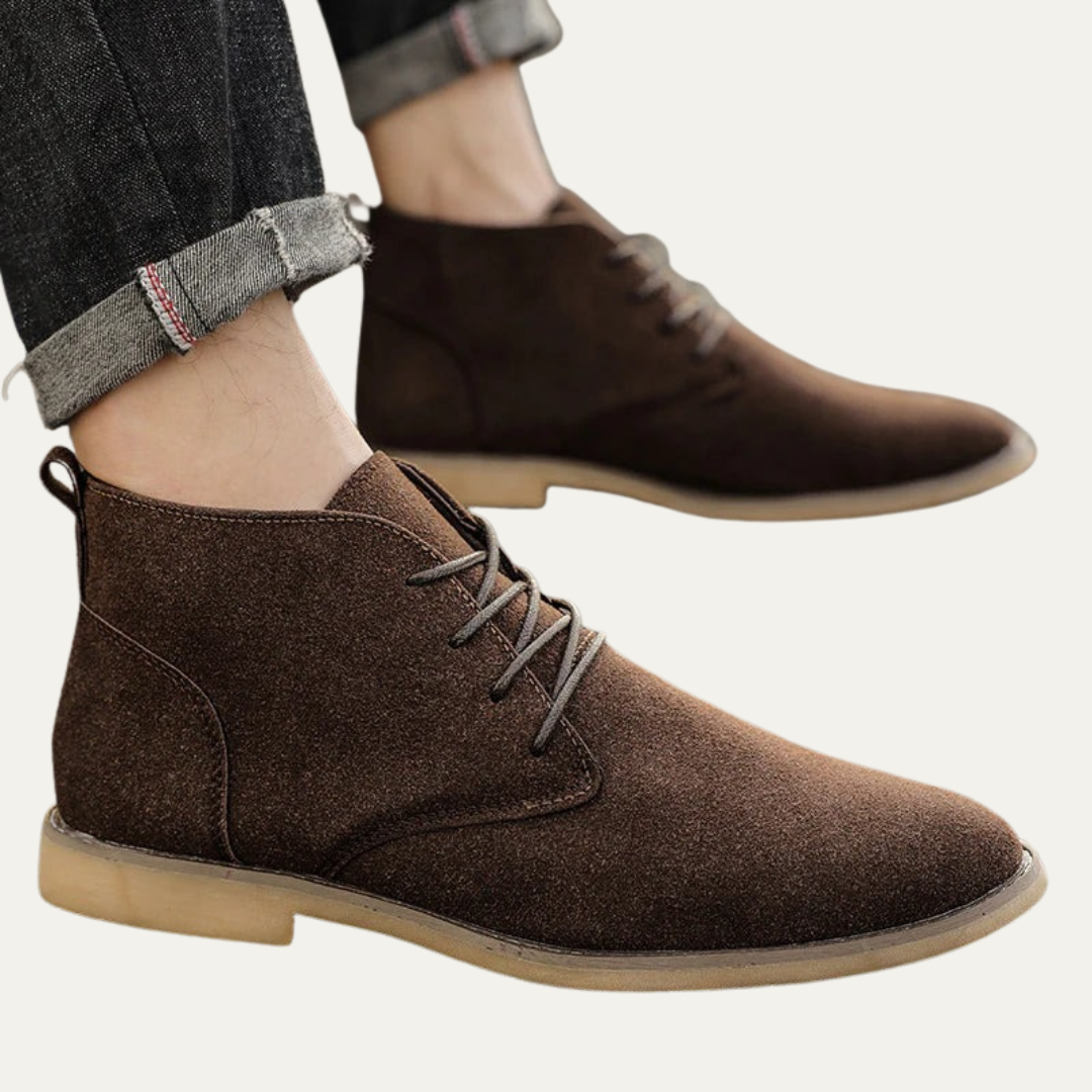 VogeLuxe | Men’s Suede Look Minimalist Chukka Lace Up Boots