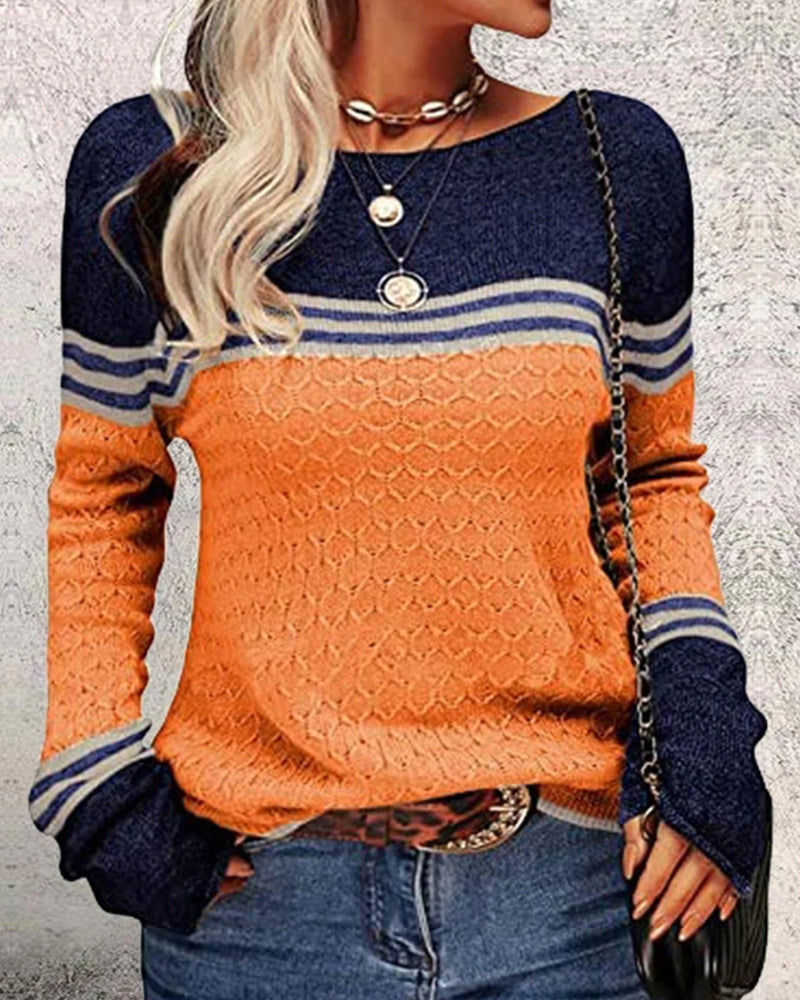 Comfy Women's Crew Neck Cotton Sweater - VogeLuxe
