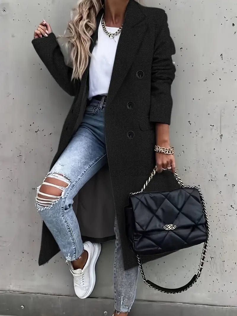 Warm Women's Trench Coat Classic Winter Style