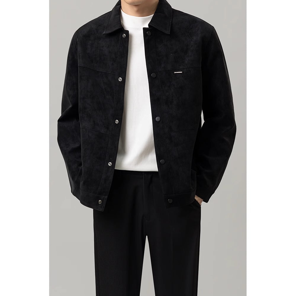 Classic Men's Button Down Jacket Shirt