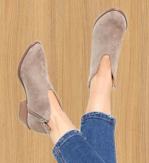 Stylish Vegan Ankle Boots for Women with Block Heel
