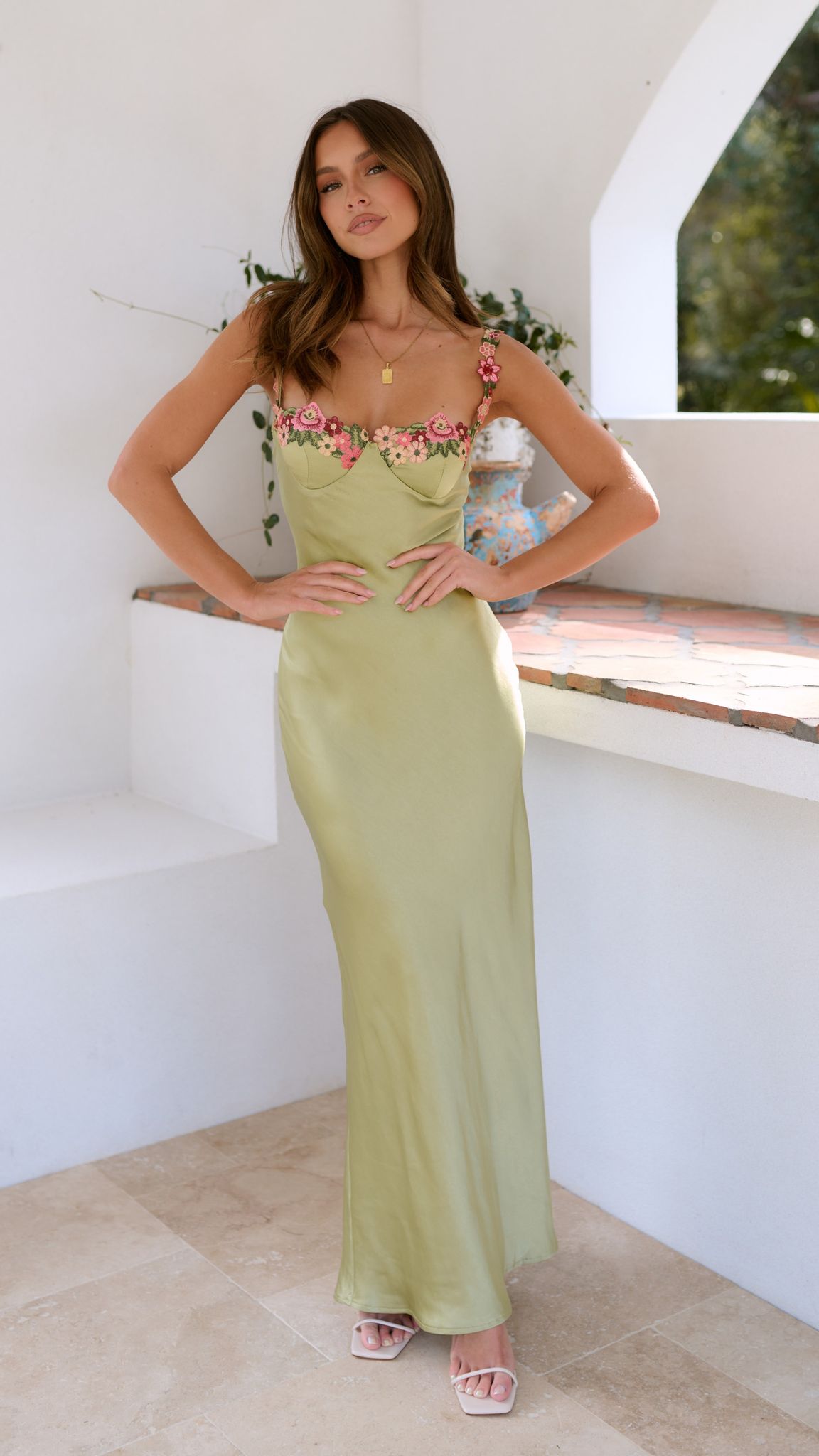 Beautiful Floral Long Summer Dress for Women